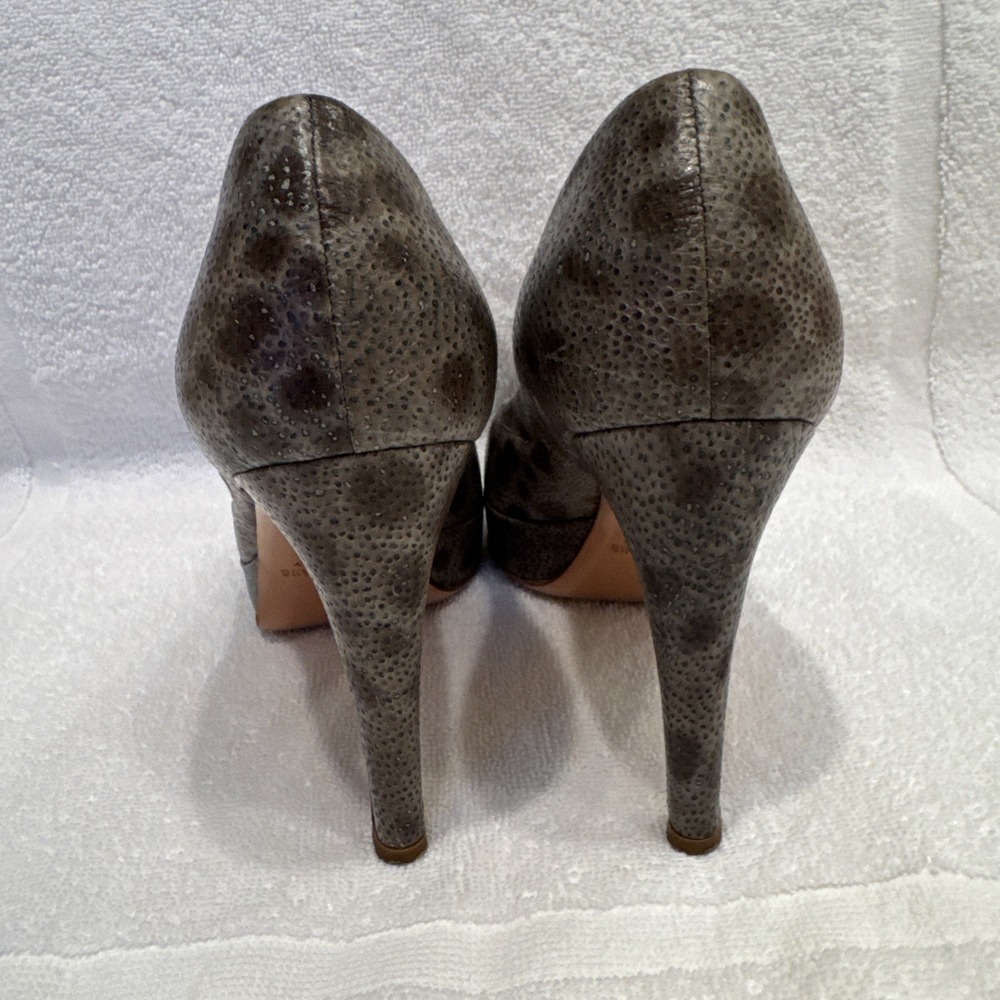 Helmut Lang Leather Platform Pumps Shoes Size 38, US 8 - Picture 7 of 9